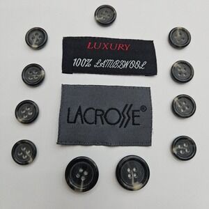 Lacrosse Dark Gray Swirl Suit Blazer Replacement Buttons Set of 11 Marble Sewing